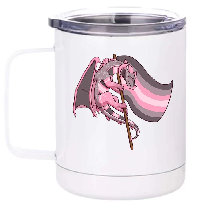 Bisexual Pride Flag Dragon Pride Month Front & Back 12oz Stainless Steel Tumbler Cup