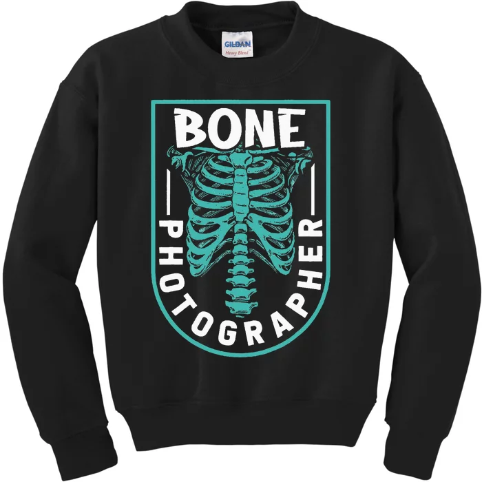 Bone Photographer Funny Radiology Technician XRay Kids Sweatshirt