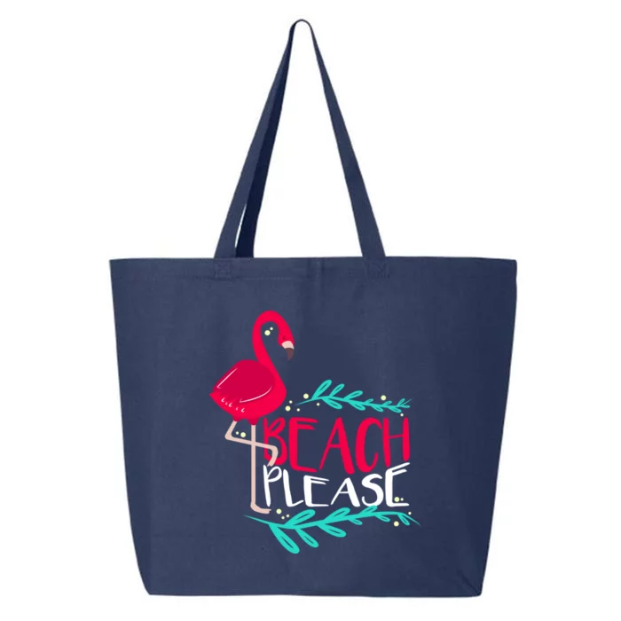 Beach Please Funny Gift Funny Flamingo Gift 25L Jumbo Tote