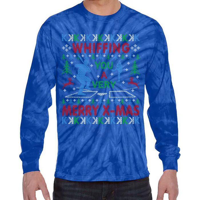 Baseball Pitching Funny Ugly Christmas Party Funny Gift Tie-Dye Long Sleeve Shirt