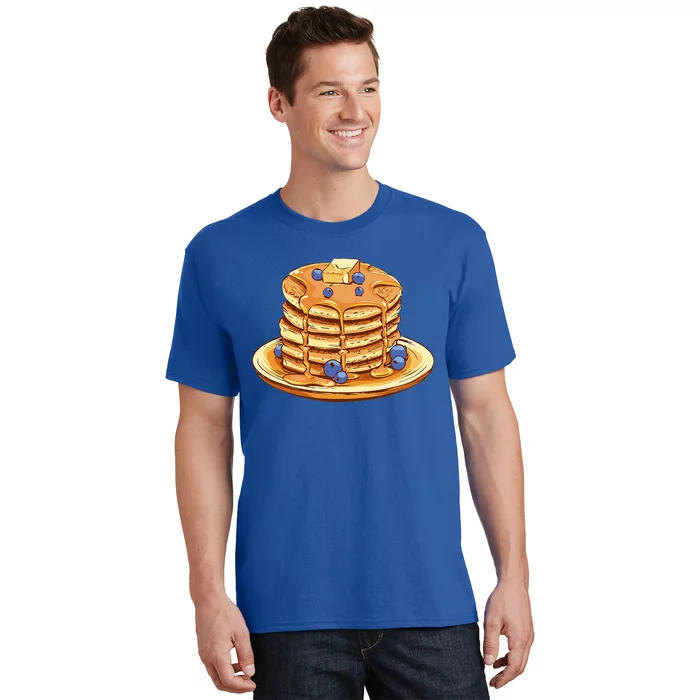 Blueberry Pancake Food Breakfast Sweets T-Shirt