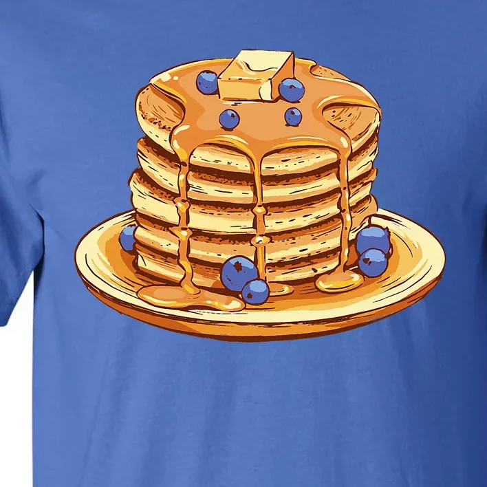 Blueberry Pancake Food Breakfast Sweets Tall T-Shirt