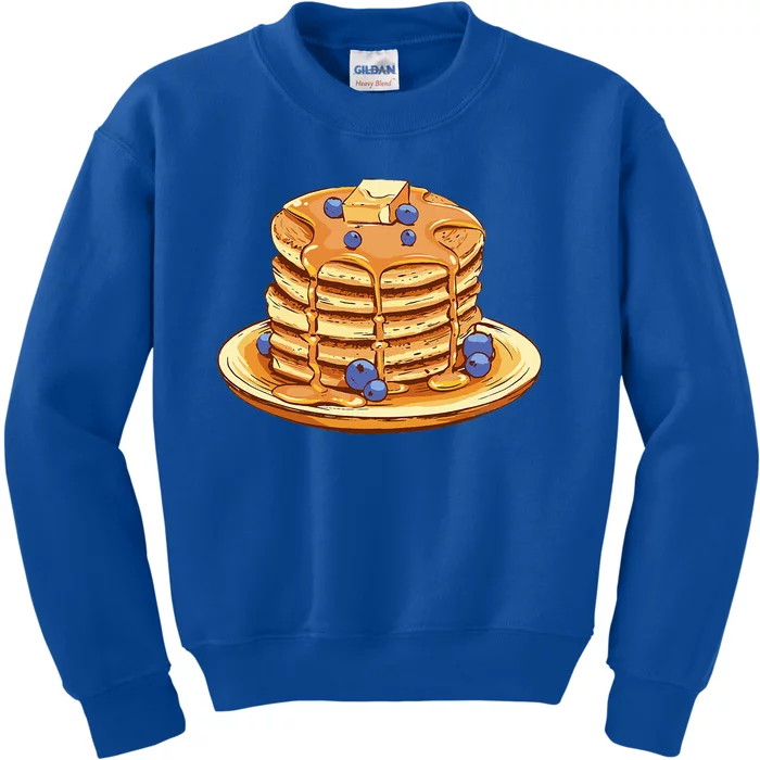 Blueberry Pancake Food Breakfast Sweets Kids Sweatshirt