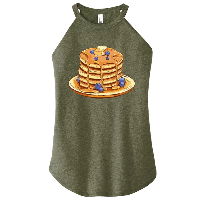 Blueberry Pancake Food Breakfast Sweets Women’s Perfect Tri Rocker Tank