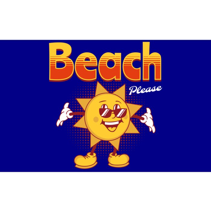 Beach Please Funny Summer Sunshine Pun Joke Gift Bumper Sticker