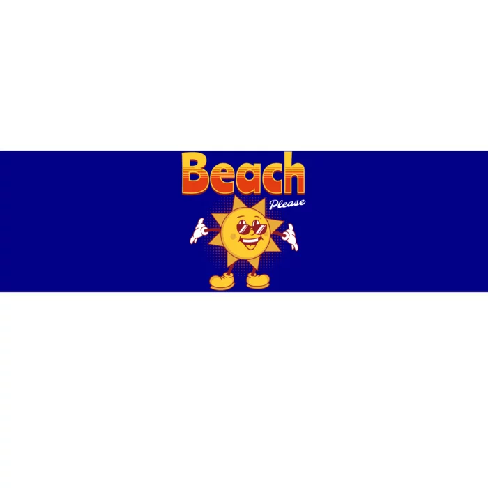 Beach Please Funny Summer Sunshine Pun Joke Gift Bumper Sticker