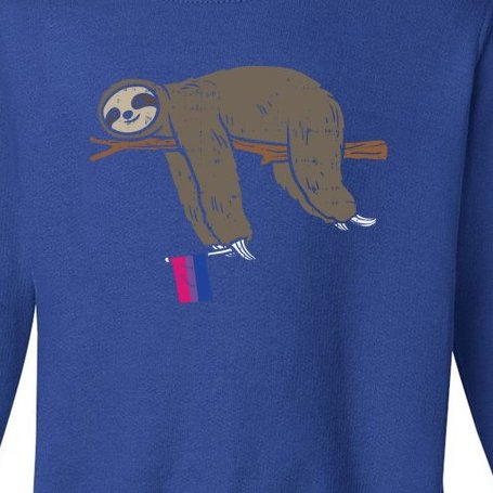 Bisexual Pride Flag Lazy Sloth Bi Lgbtq Animal Lover Gift Meaningful Gift Toddler Sweatshirt