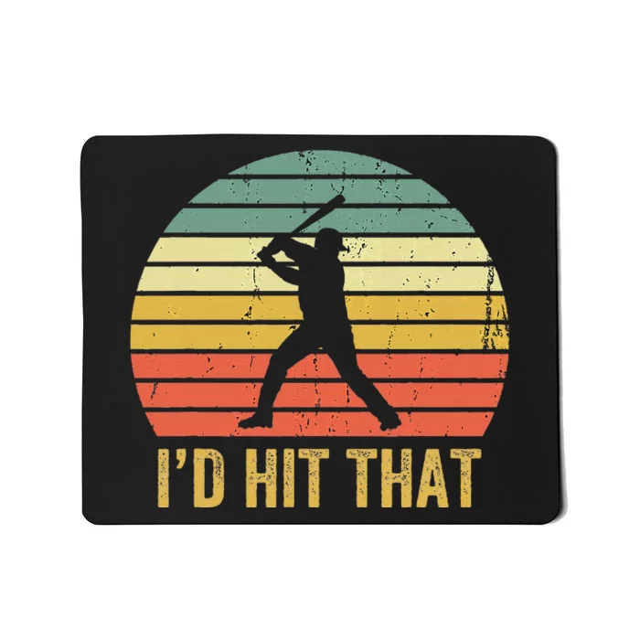 Baseball Player Funny ID Hit That Batter Sport Mousepad