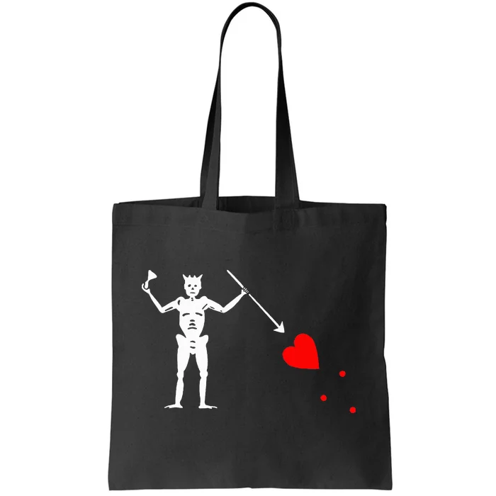 Blackbeard Pirate Flag Jolly Roger Skeleton Halloween Tote Bag