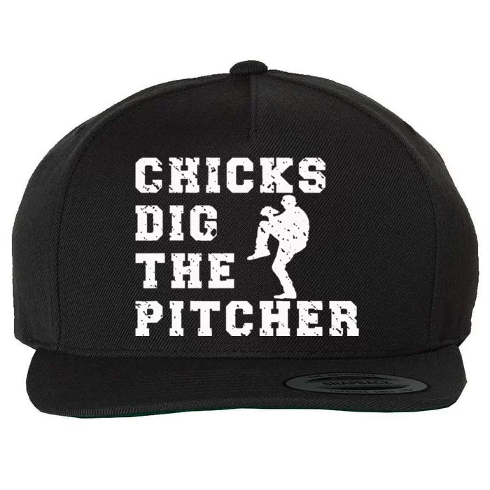 Baseball Pitcher Funny Wool Snapback Cap