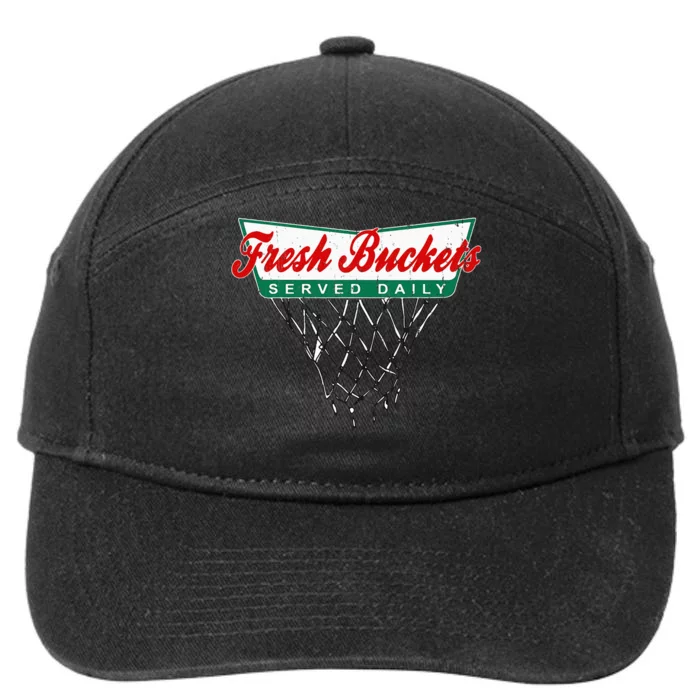 Basketball Player Fresh Buckets Served Daily Bball 7-Panel Snapback Hat