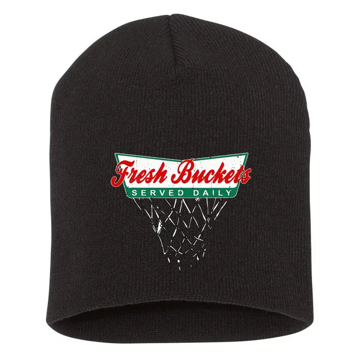 Basketball Player Fresh Buckets Served Daily Bball Short Acrylic Beanie