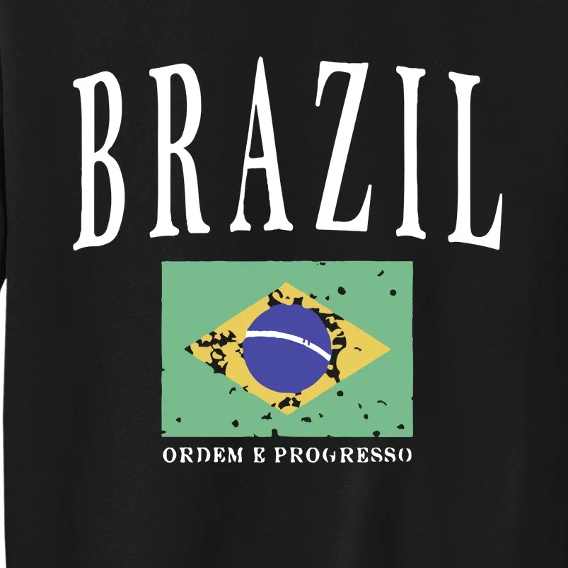 Brazil Painted Flag Sweatshirt