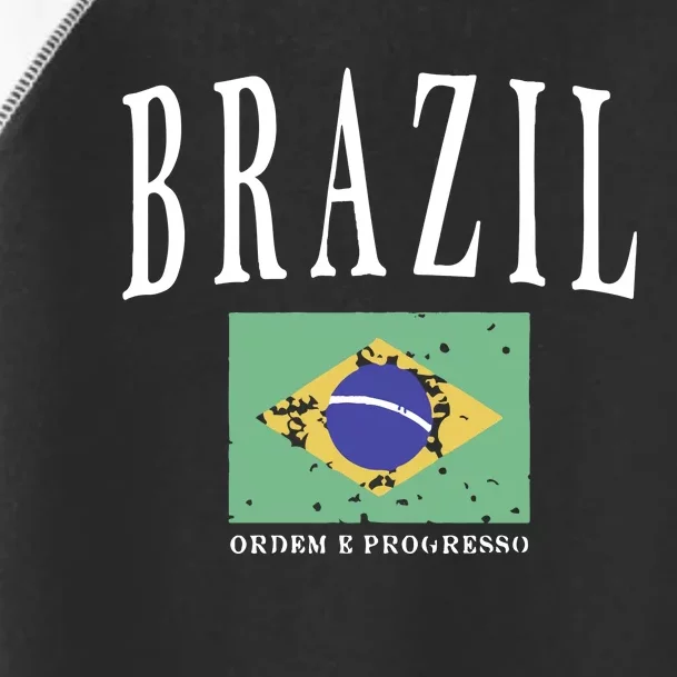 Brazil Painted Flag Toddler Fine Jersey T-Shirt