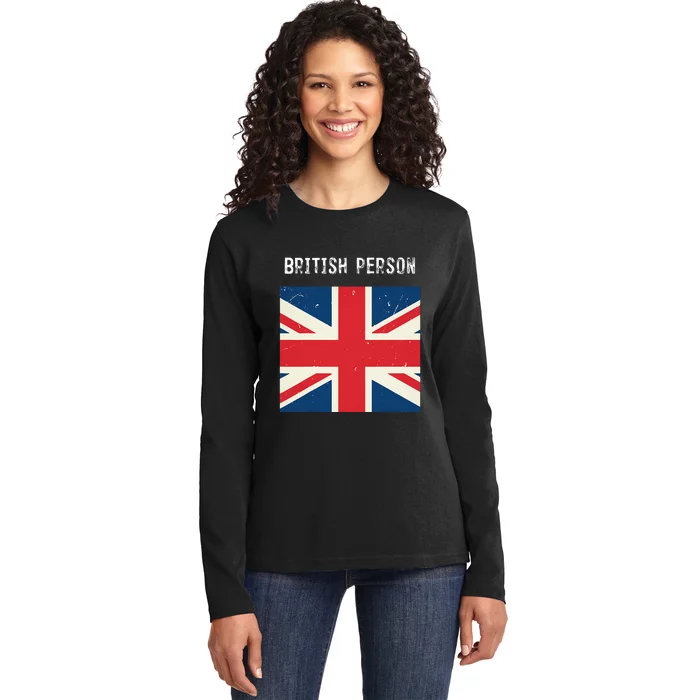 British Person funny Political Ladies Long Sleeve Shirt