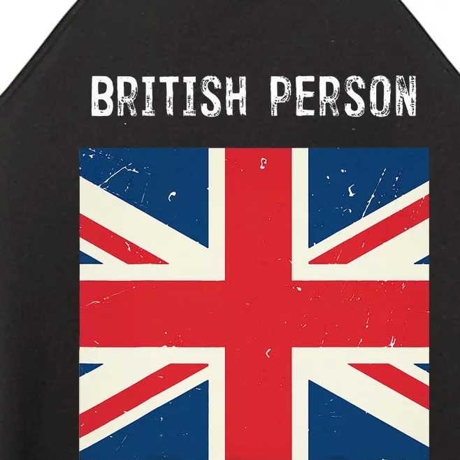 British Person funny Political Women’s Perfect Tri Rocker Tank