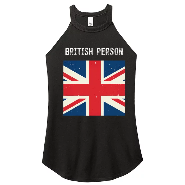 British Person funny Political Women’s Perfect Tri Rocker Tank