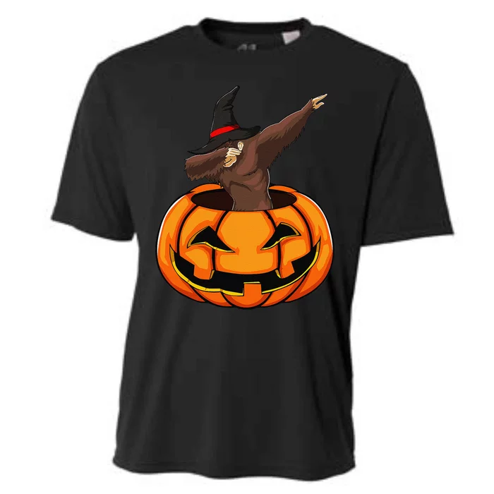 Bigfoot Pumpkin Funny Halloween Scary Gift Cooling Performance Crew T-Shirt