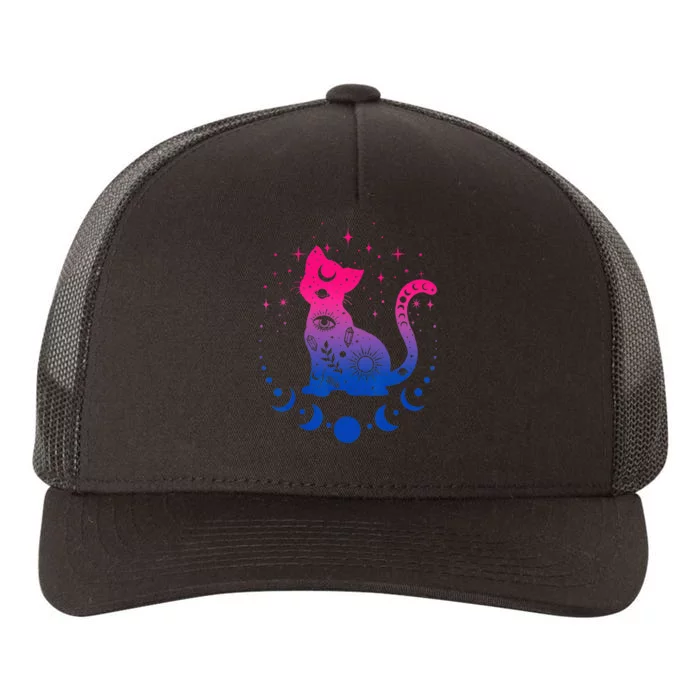 Bisexual Pride Flag Colors Astronomy Cat Yupoong Adult 5-Panel Trucker Hat