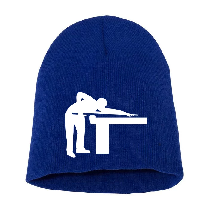 Billiards Player Funny Gift Short Acrylic Beanie