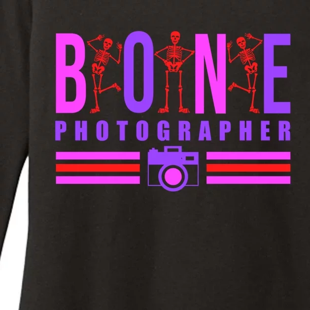 Bone Photographer - Funny Skeleton X-Ray Tech Radiology Gift Womens CVC Long Sleeve Shirt