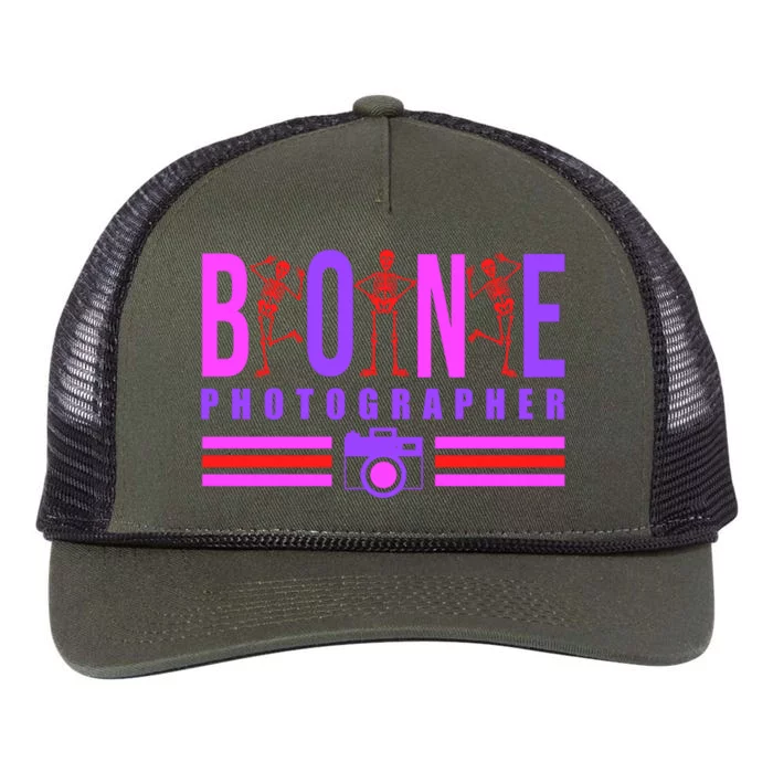 Bone Photographer - Funny Skeleton X-Ray Tech Radiology Gift Retro Rope Trucker Hat Cap