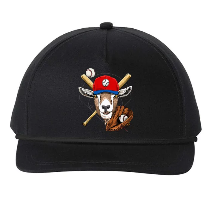 Baseball Player Goat Lover Pitcher Catcher Baseball Coaches Snapback Five-Panel Rope Hat