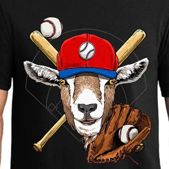 Baseball Player Goat Lover Pitcher Catcher Baseball Coaches Pajama Set