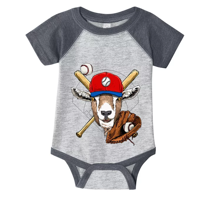 Baseball Player Goat Lover Pitcher Catcher Baseball Coaches Infant Baby Jersey Bodysuit