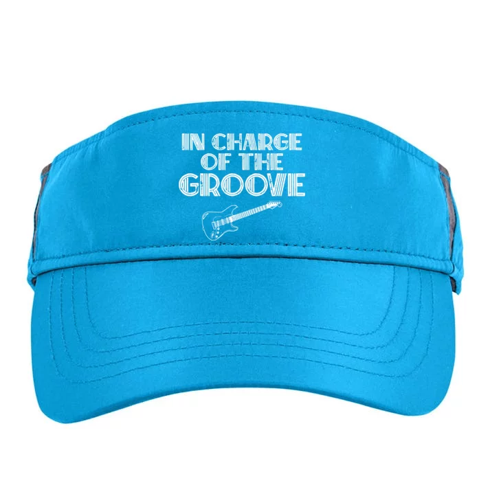 Bass Player Gift In Charge Of The Groove Bass Adult Drive Performance Visor