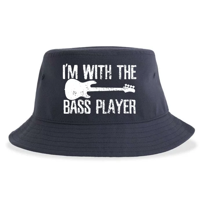 Bass Player Guitar Couple Girlfriend Vintage Sustainable Bucket Hat