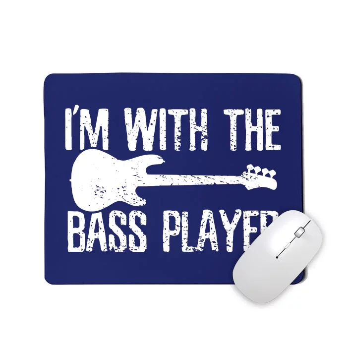 Bass Player Guitar Couple Girlfriend Vintage Mousepad