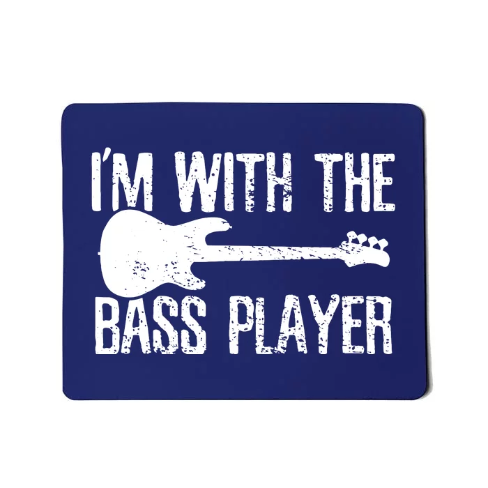 Bass Player Guitar Couple Girlfriend Vintage Mousepad