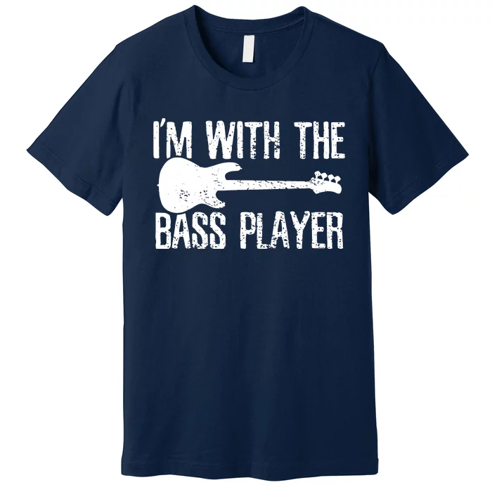 Bass Player Guitar Couple Girlfriend Vintage Premium T-Shirt