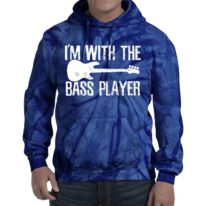 Bass Player Guitar Couple Girlfriend Vintage Tie Dye Hoodie