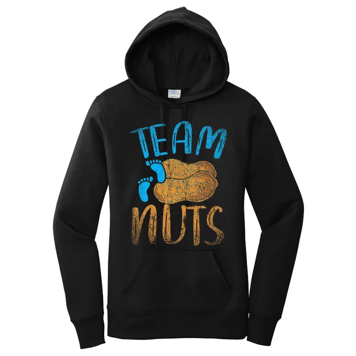 Baby Party Gender Reveal Party Team Nuts Funny Gender Reveal Women's Pullover Hoodie