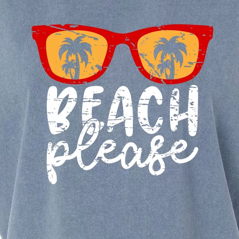 Beach Please Gift Garment-Dyed Women's Muscle Tee