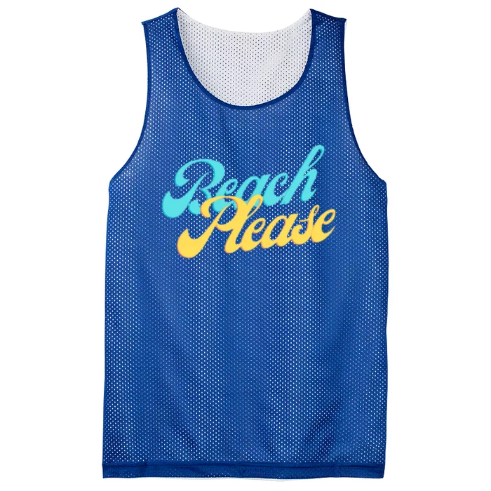 Beach Please Gift Mesh Reversible Basketball Jersey Tank