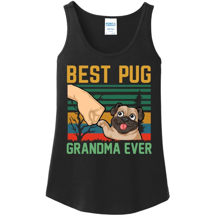 Best Pug Grandma Ever Ladies Essential Tank