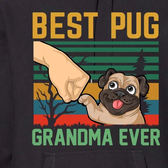 Best Pug Grandma Ever Premium Hoodie