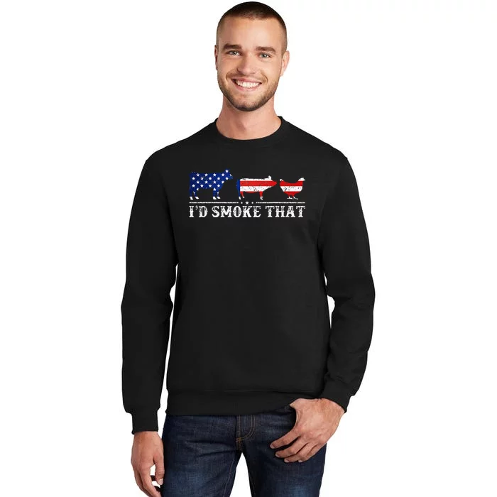 Bbq Party Grill Smoker Chef Dad Id Smoke That Sweatshirt