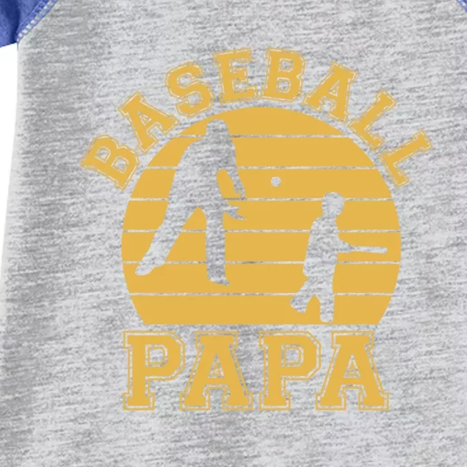 Baseball Papa Grandfather Grandson Proud Grandpa Dad Sports Gift Infant Baby Jersey Bodysuit