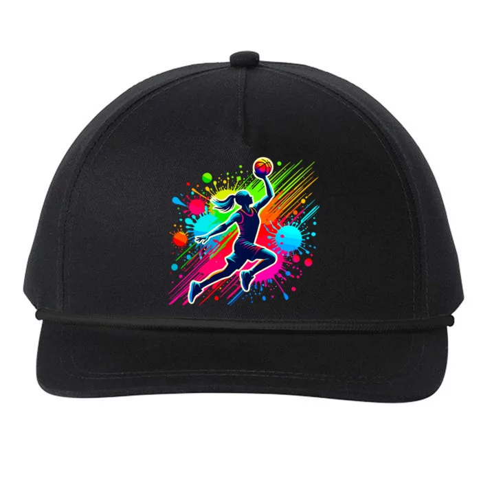 Basketball Player Girl Snapback Five-Panel Rope Hat