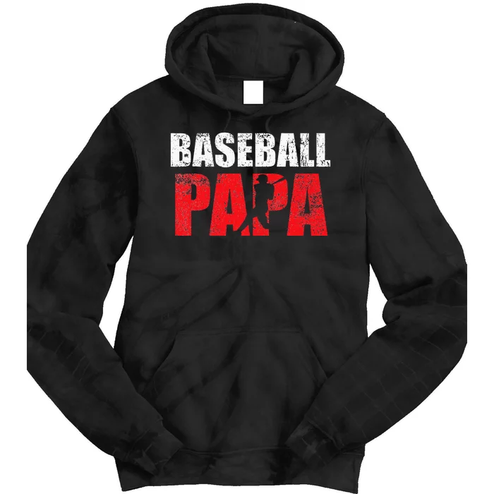 Baseball Papa Grandpa Fans Gift Tie Dye Hoodie