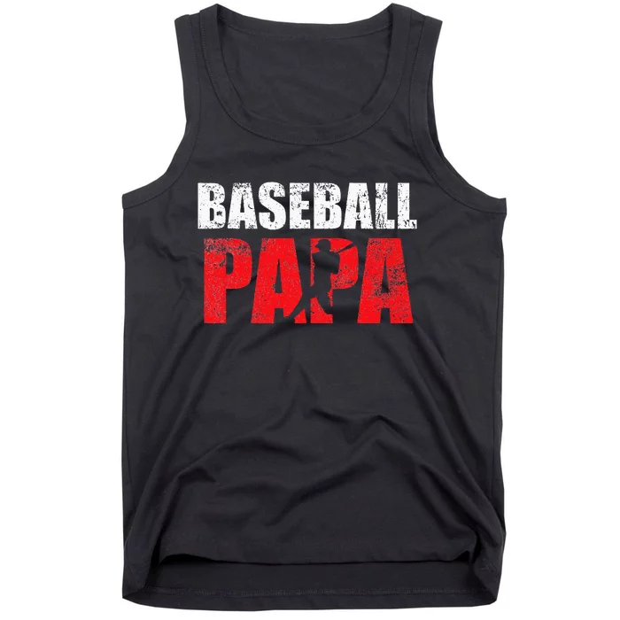 Baseball Papa Grandpa Fans Gift Tank Top