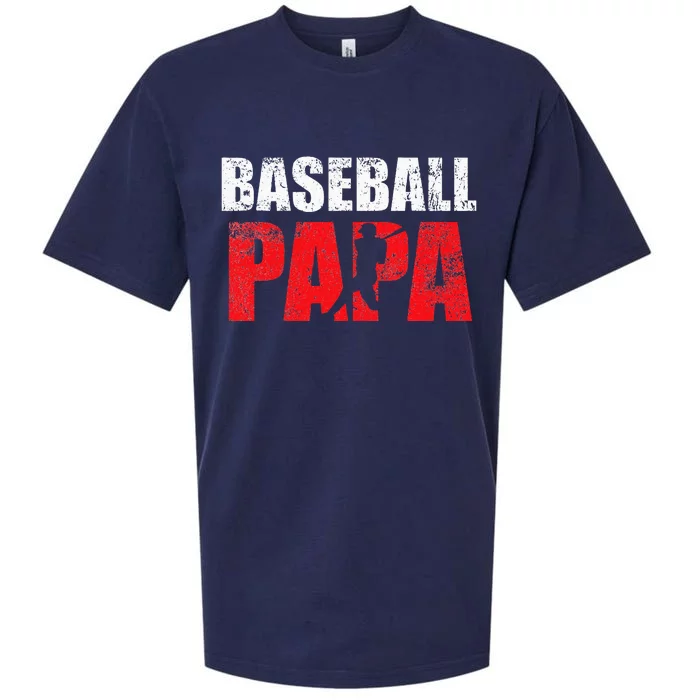 Baseball Papa Grandpa Fans Gift Sueded Cloud Jersey T-Shirt