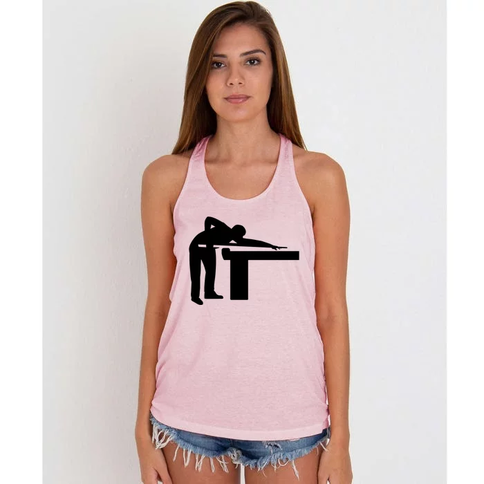 Billiards Player Gift Women's Knotted Racerback Tank