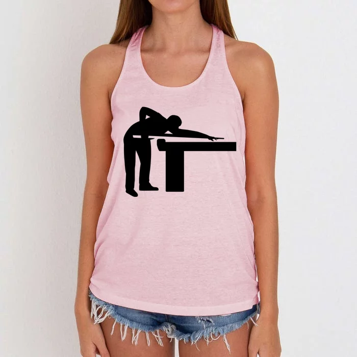 Billiards Player Gift Women's Knotted Racerback Tank