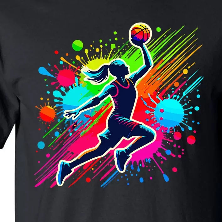 Basketball Player Girl Tall T-Shirt