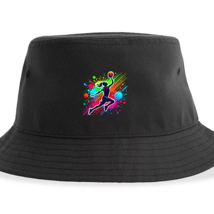 Basketball Player Girl Sustainable Bucket Hat